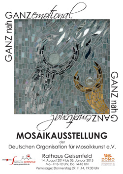 Plakat der Mosaik-Wanderausstellung GANZ nah GANZ emotional in Geisenfeld