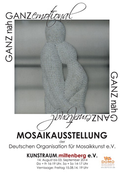Plakat der Mosaik-Wanderausstellung ganzNAH ganzEMOTIONAL in Miltenberg
